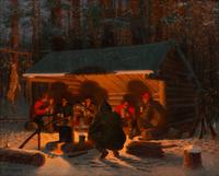 Hunting Camp at Night