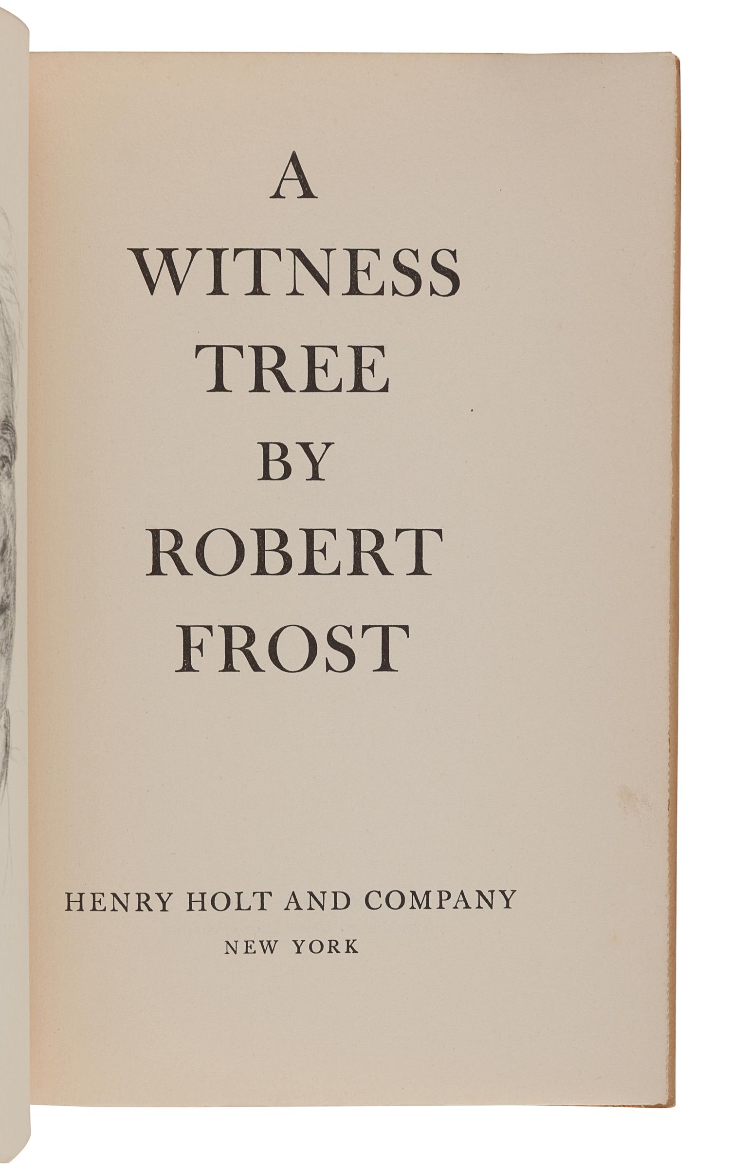 [FROST, Robert (1874-1963)]. A group of 7 works by or about Frost, comprising: