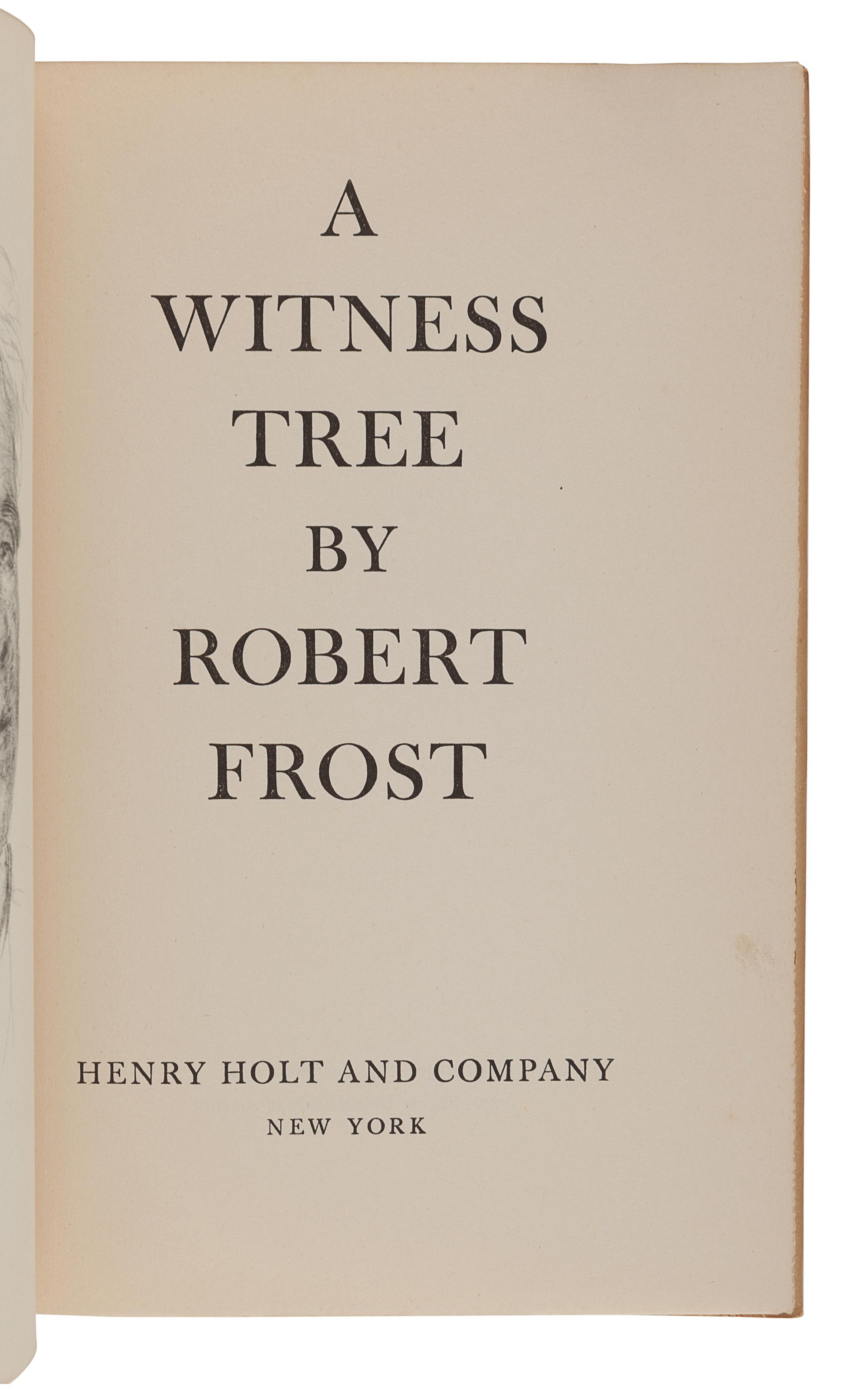 [FROST, Robert (1874-1963)]. A group of 7 works by or about Frost, comprising: