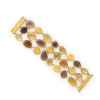 Yvel, Yellow Gold and Smoky Quartz Bracelet