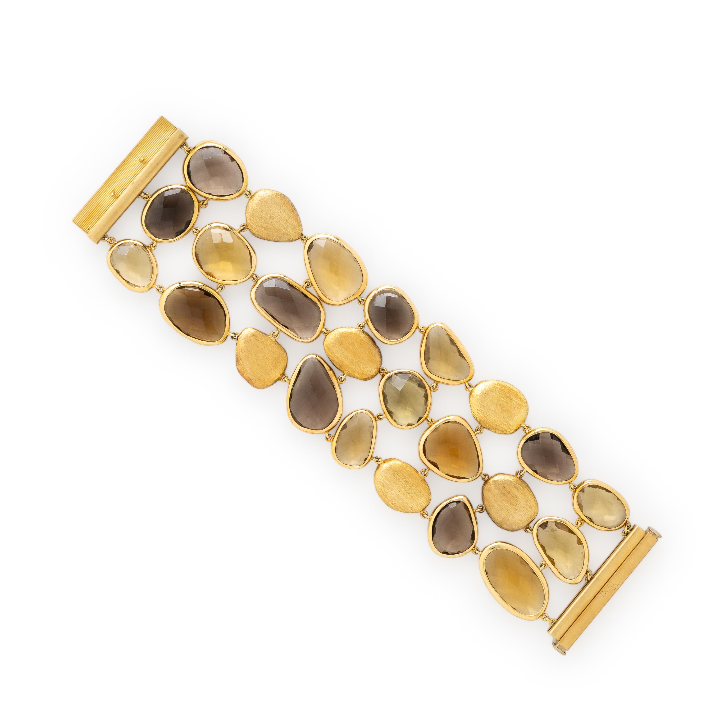 Yvel, Yellow Gold and Smoky Quartz Bracelet
