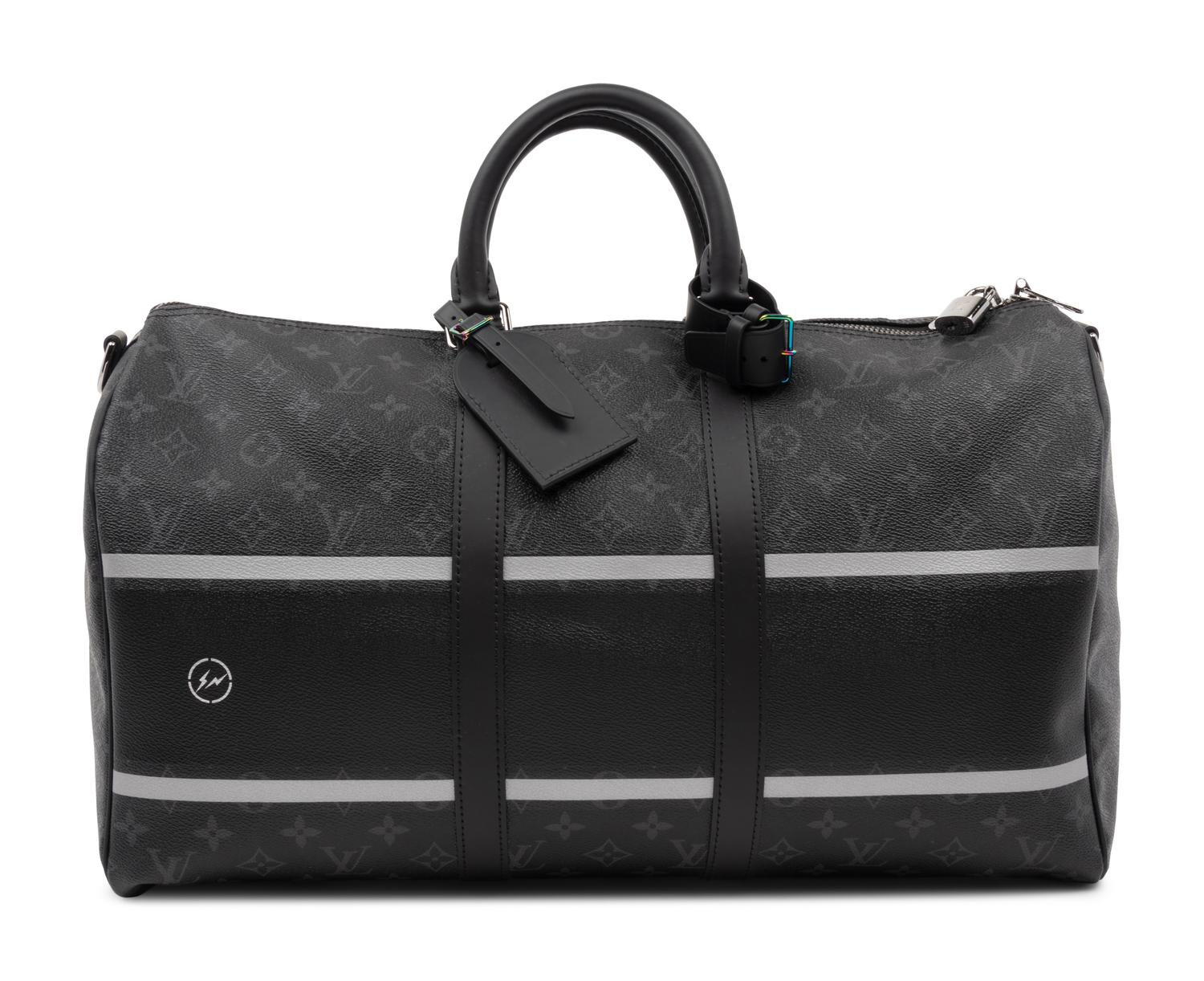 Louis Vuitton Keepall Bandoulière 45 in Monogram Eclipse Canvas, Flash Fragment, Fujiwara X Fragment, Fall Winter 2017