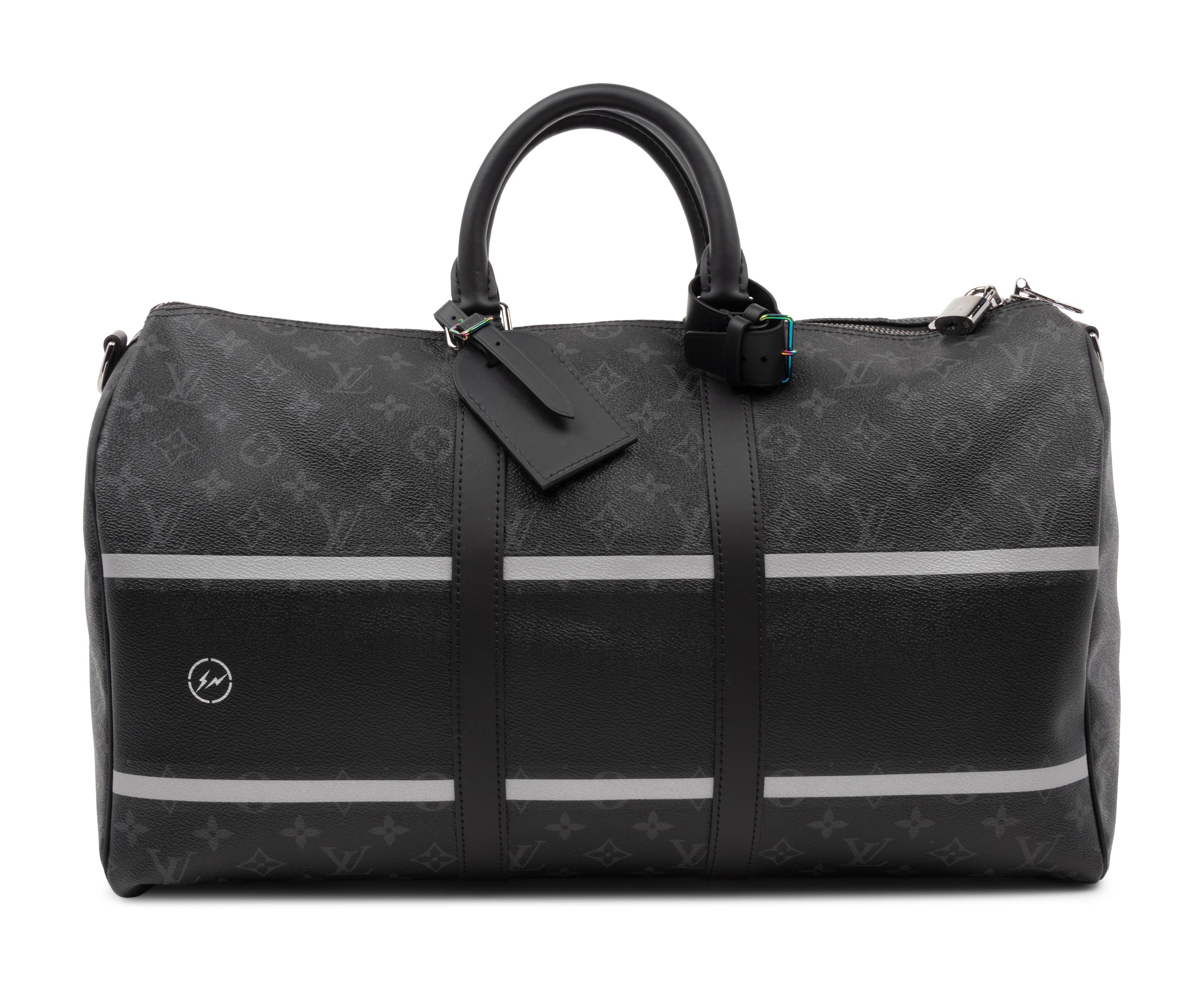 Louis Vuitton Keepall Bandoulière 45 in Monogram Eclipse Canvas, Flash Fragment, Fujiwara X Fragment, Fall Winter 2017