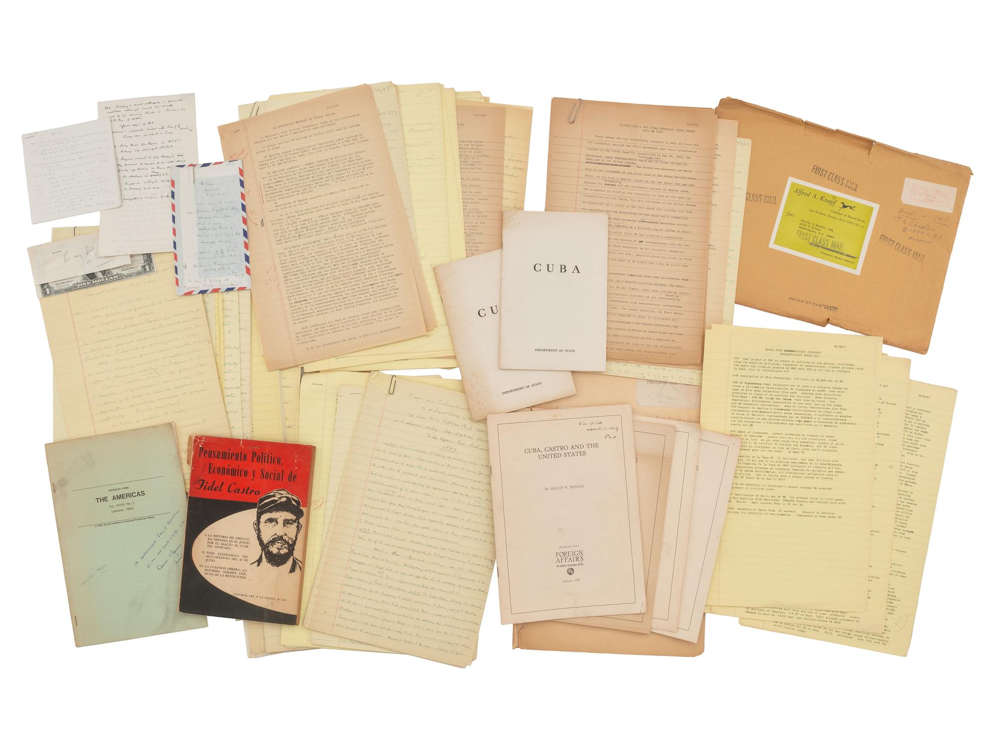 [POLITICS - CUBA]. Archive identified to Philip Bonsal, last US Ambassador to Cuba, incl. presidential appointment signed by EISENHOWER.