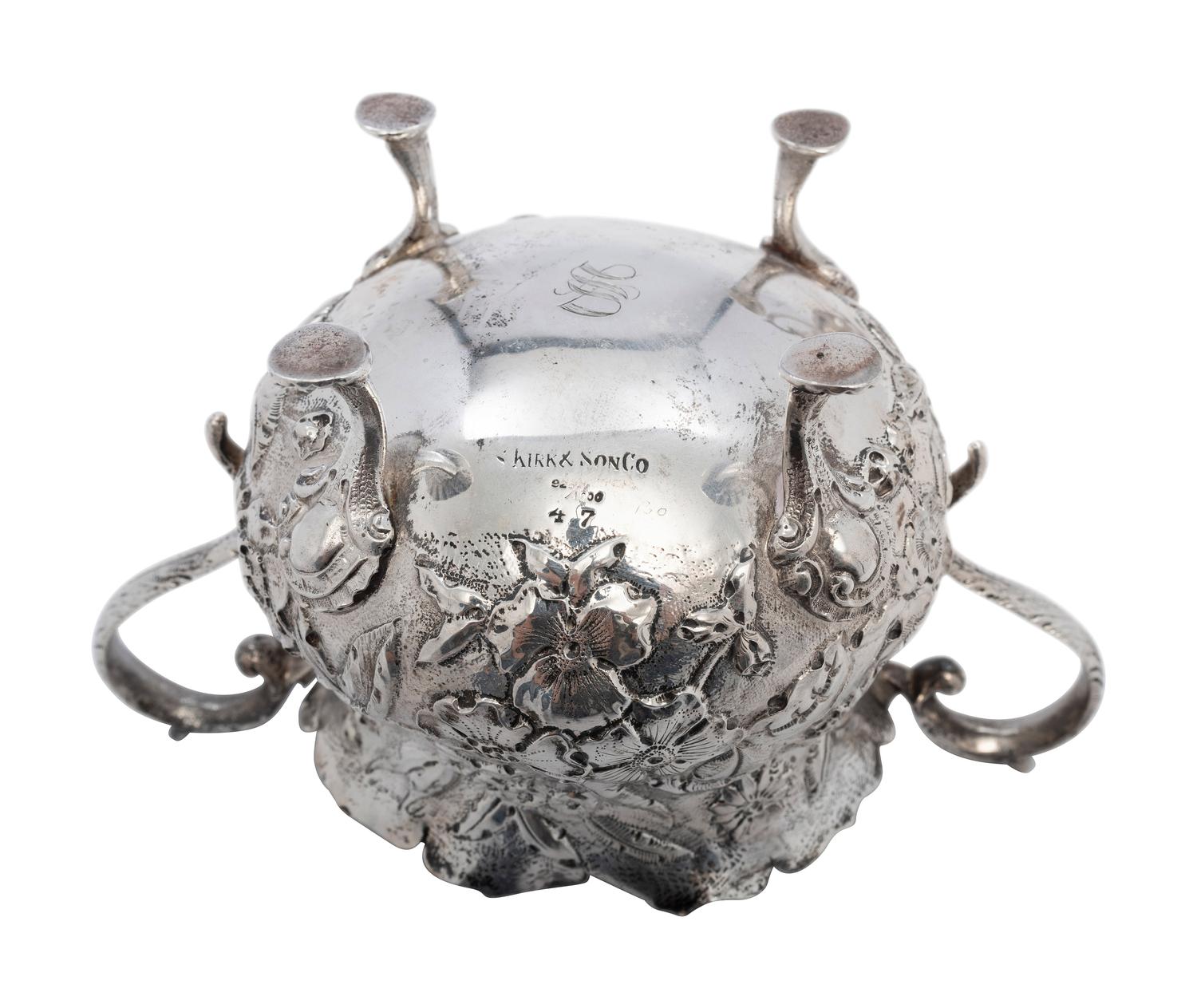 Three American Silver Repousse Table Wares