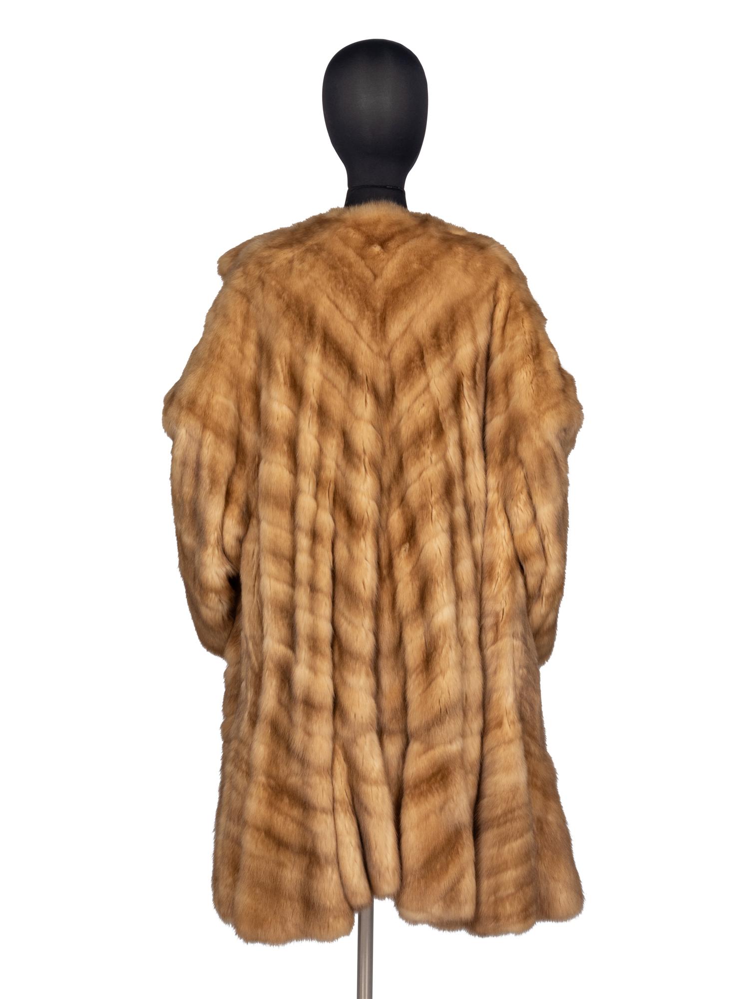 Revillon Golden Sable Draped Coat