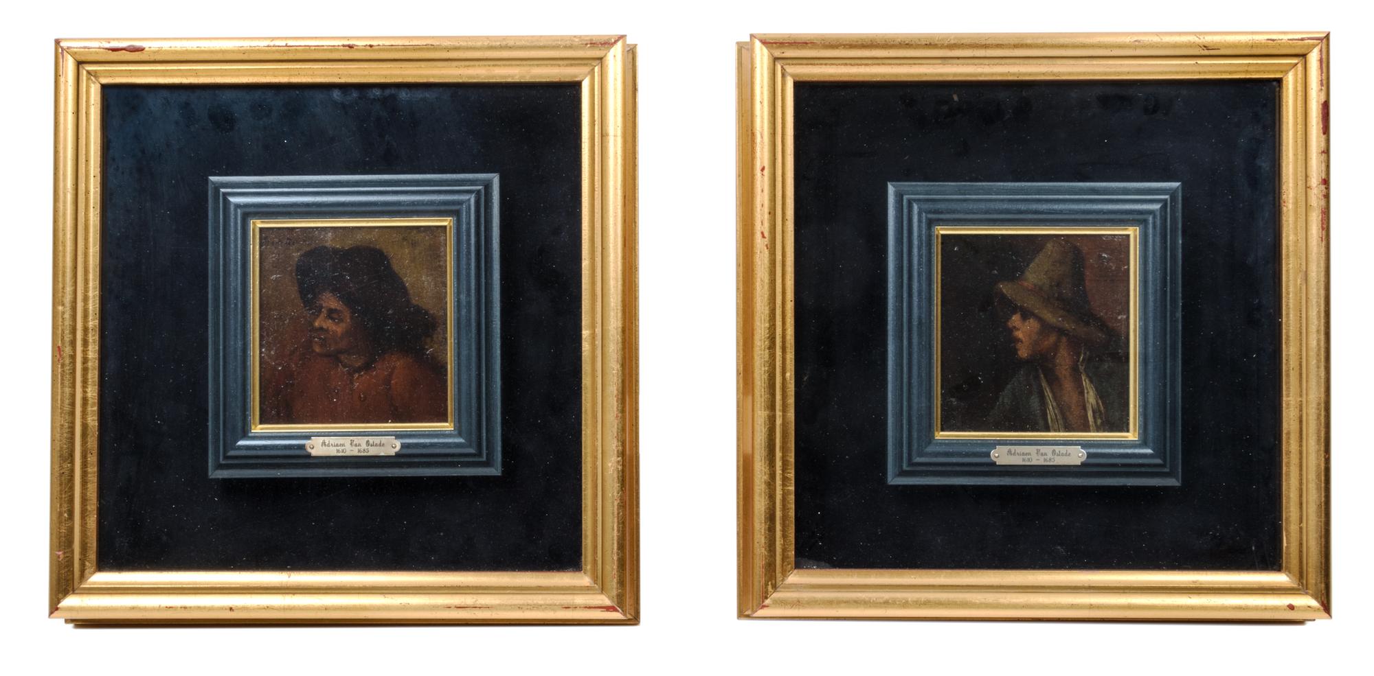 Adriaen Jansz van Ostade, (Dutch, 1610-1685), Two Portraits