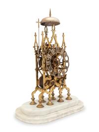 An English Brass Skeleton Clock