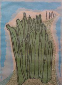 Six works: Arising, 1967; Creation of Adam , 1967; From the Primeval Pit, 1967; Earth People, 1966; Earth People, 1966; and People of the Sun, 1966