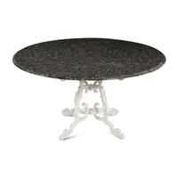 A Molla Cast Aluminum Seven-Piece Outdoor Dining Suite