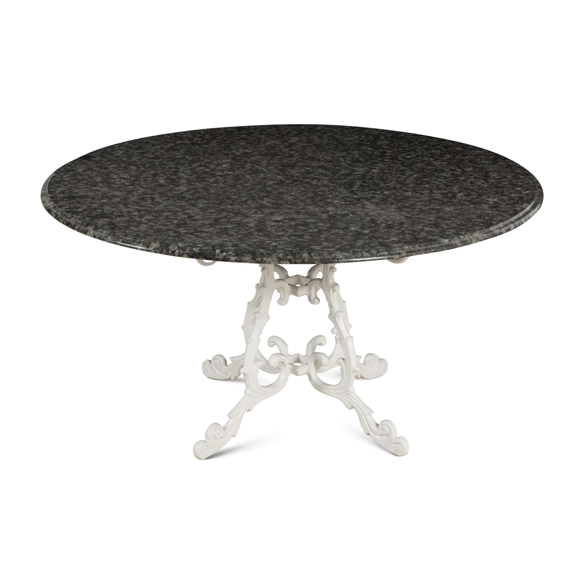 A Molla Cast Aluminum Seven-Piece Outdoor Dining Suite