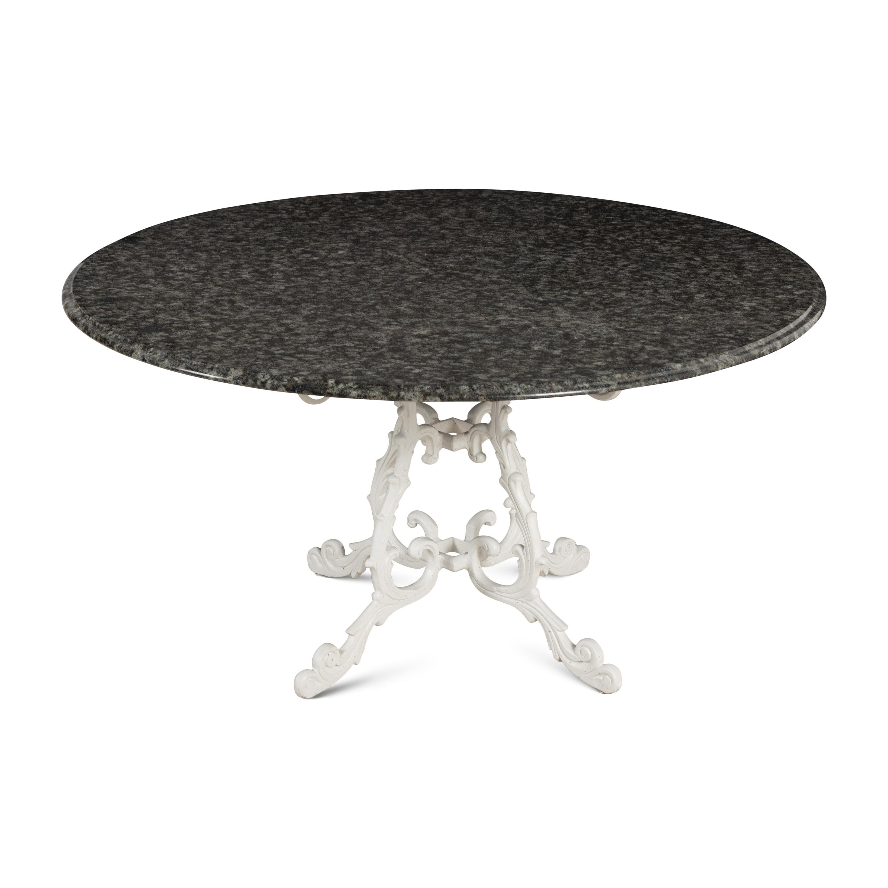 A Molla Cast Aluminum Seven-Piece Outdoor Dining Suite