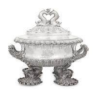 A Paul Storr Silver Sea-Themed Tureen and Cover