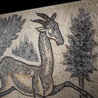 A Late Roman Mosaic Panel with a Leaping Ibex