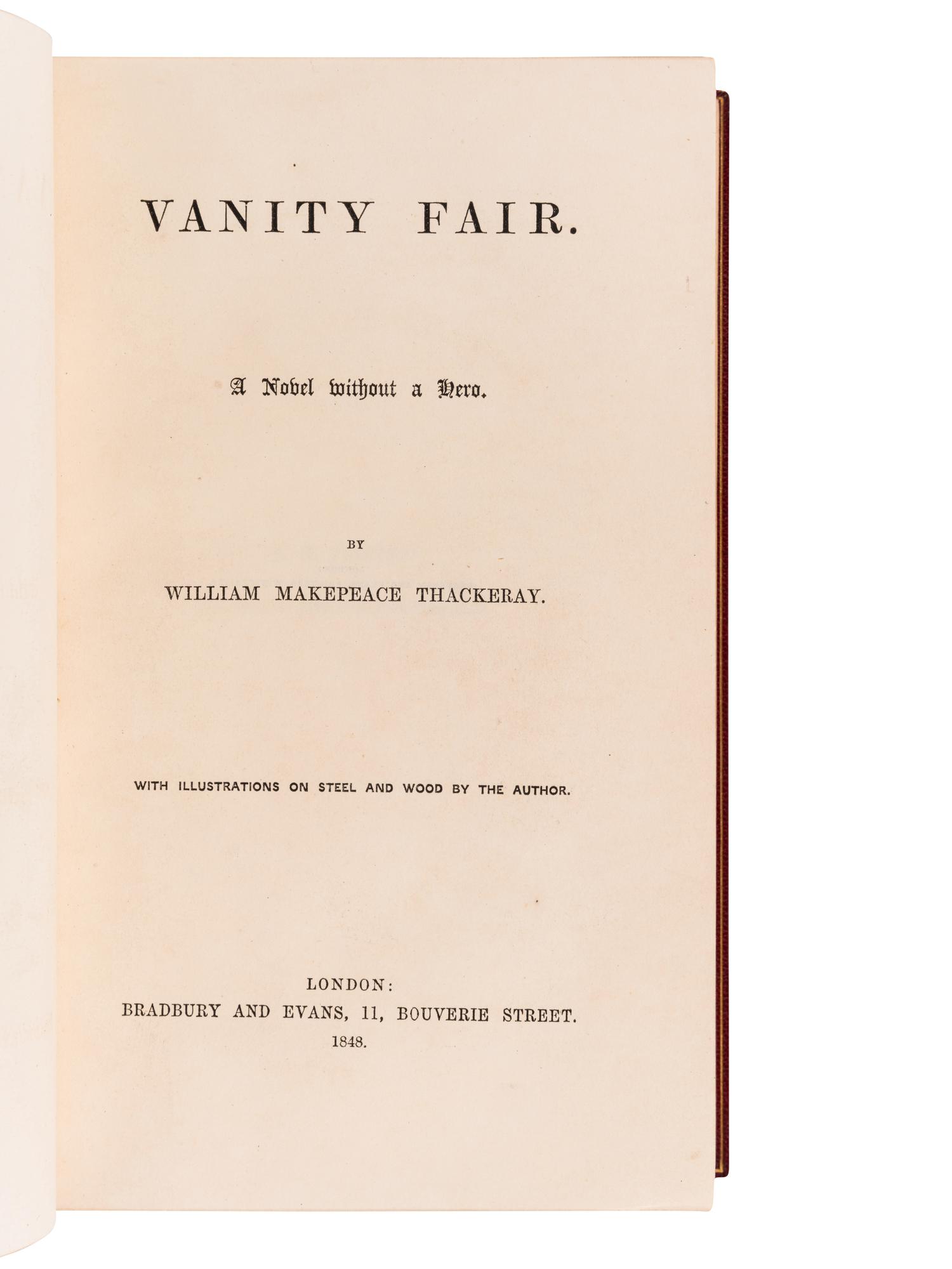 [BINDING -- SANGORSKI & SUTCLIFFE]. THACKERAY, William Makepeace (1811-1863). Vanity Fair . London: Bradbury and Evans, 1848.