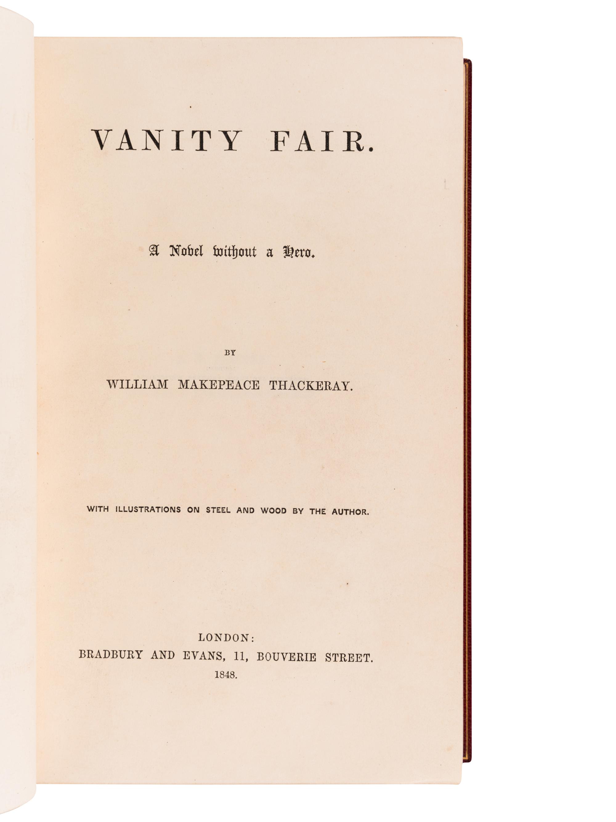 [BINDING -- SANGORSKI & SUTCLIFFE]. THACKERAY, William Makepeace (1811-1863). Vanity Fair . London: Bradbury and Evans, 1848.