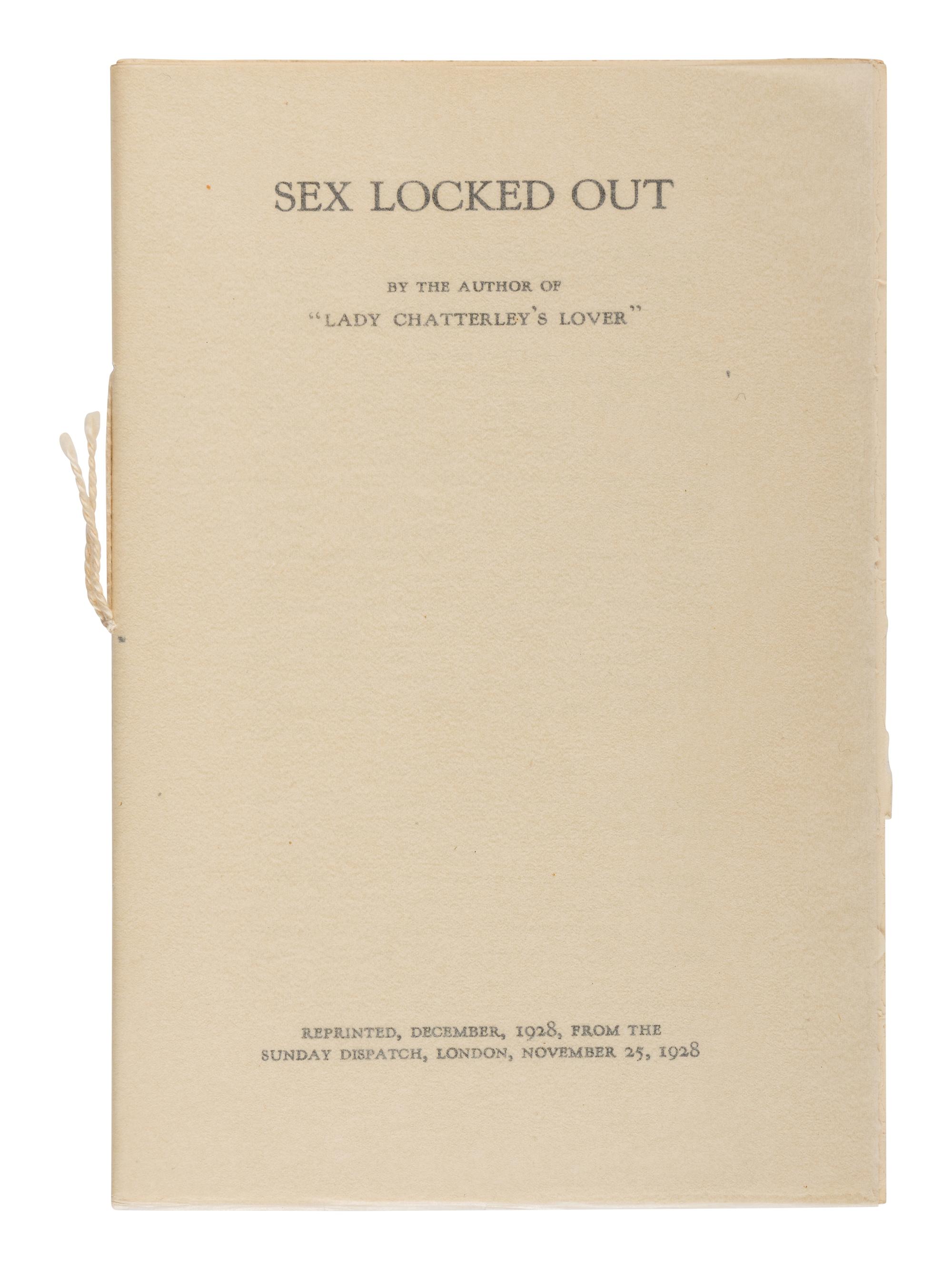 LAWRENCE, D.H. (1885-1930). A group of 35 works, including: