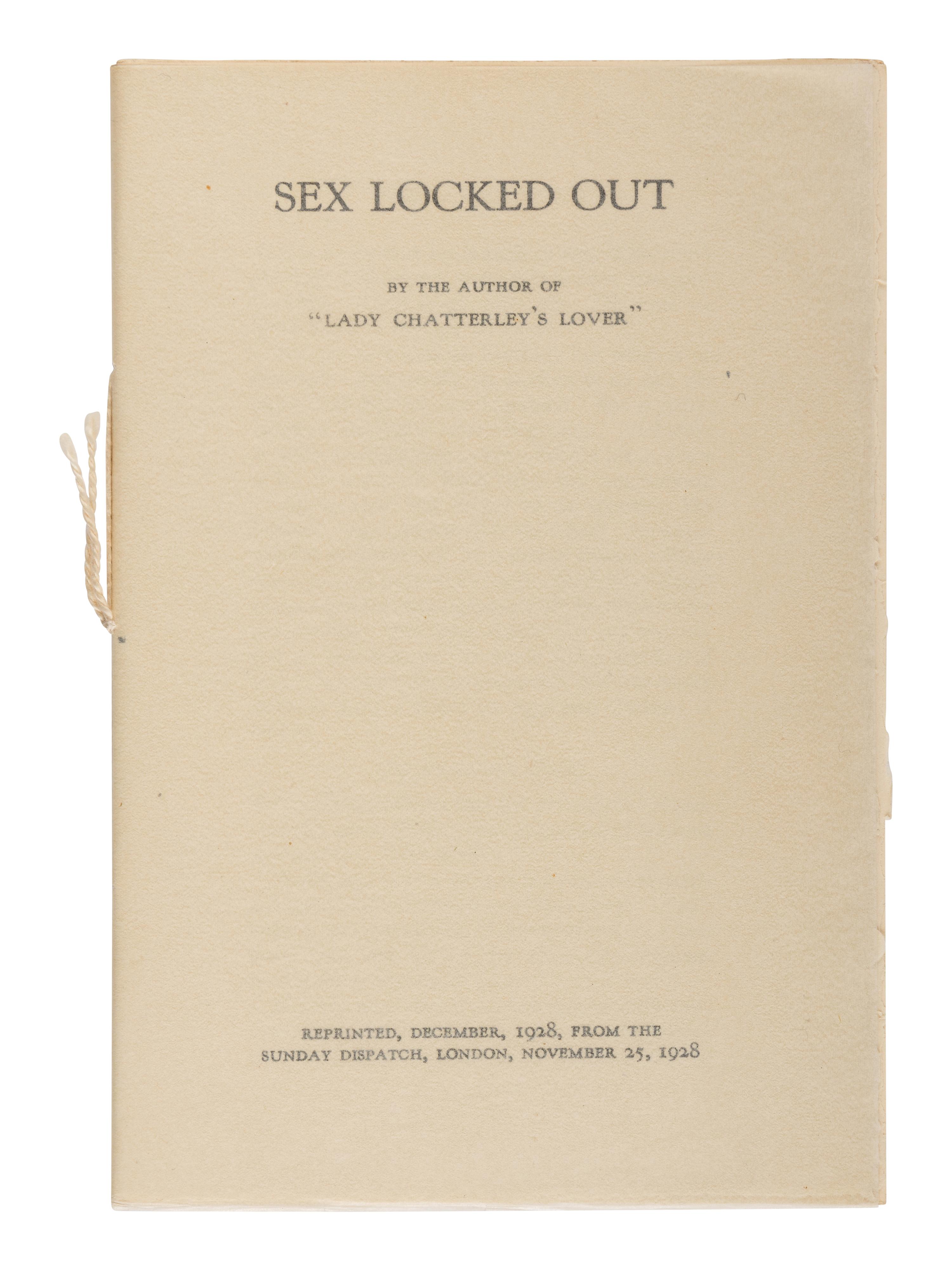 LAWRENCE, D.H. (1885-1930). A group of 35 works, including: