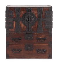 A Korean Iron-Mounted Wood Cabinet