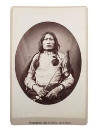[NATIVE AMERICANS]. BAILEY, DIX, & MEAD, photographers. One Bull. Fort Randall, Dakota Territory, 1882.