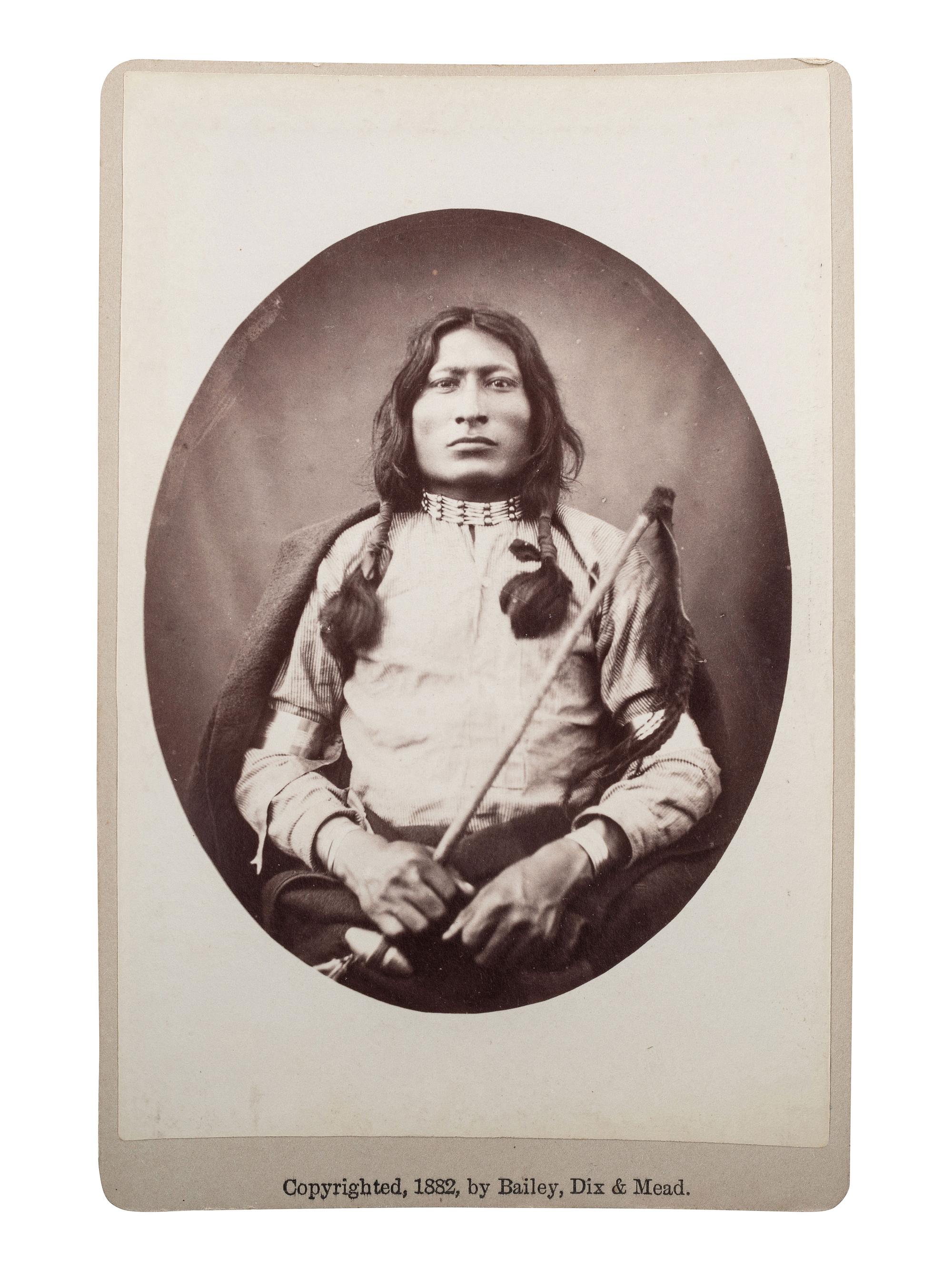 [NATIVE AMERICANS]. BAILEY, DIX, & MEAD, photographers. One Bull. Fort Randall, Dakota Territory, 1882.