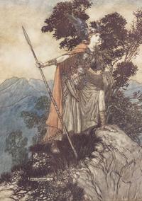 RACKHAM, Arthur, illustrator. -- WAGNER, Richard (1813-1883). The Rhinegold and the Valkyrie. London: William Heinemann, 1910.