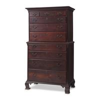 A Chippendale Figured Walnut Chest-on-Chest
