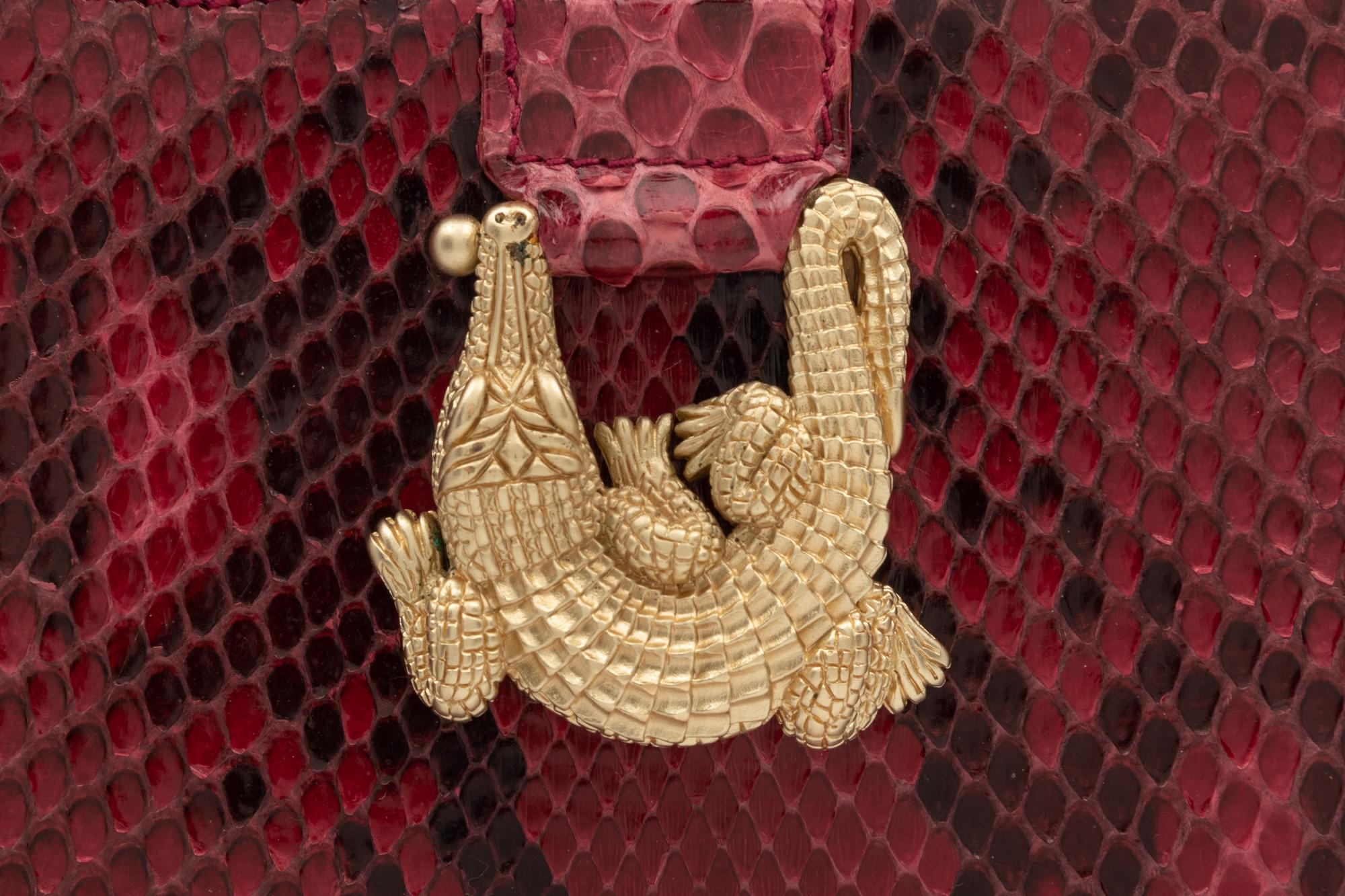 Kieselstein-Cord Magenta Snakeskin Bag, 1993