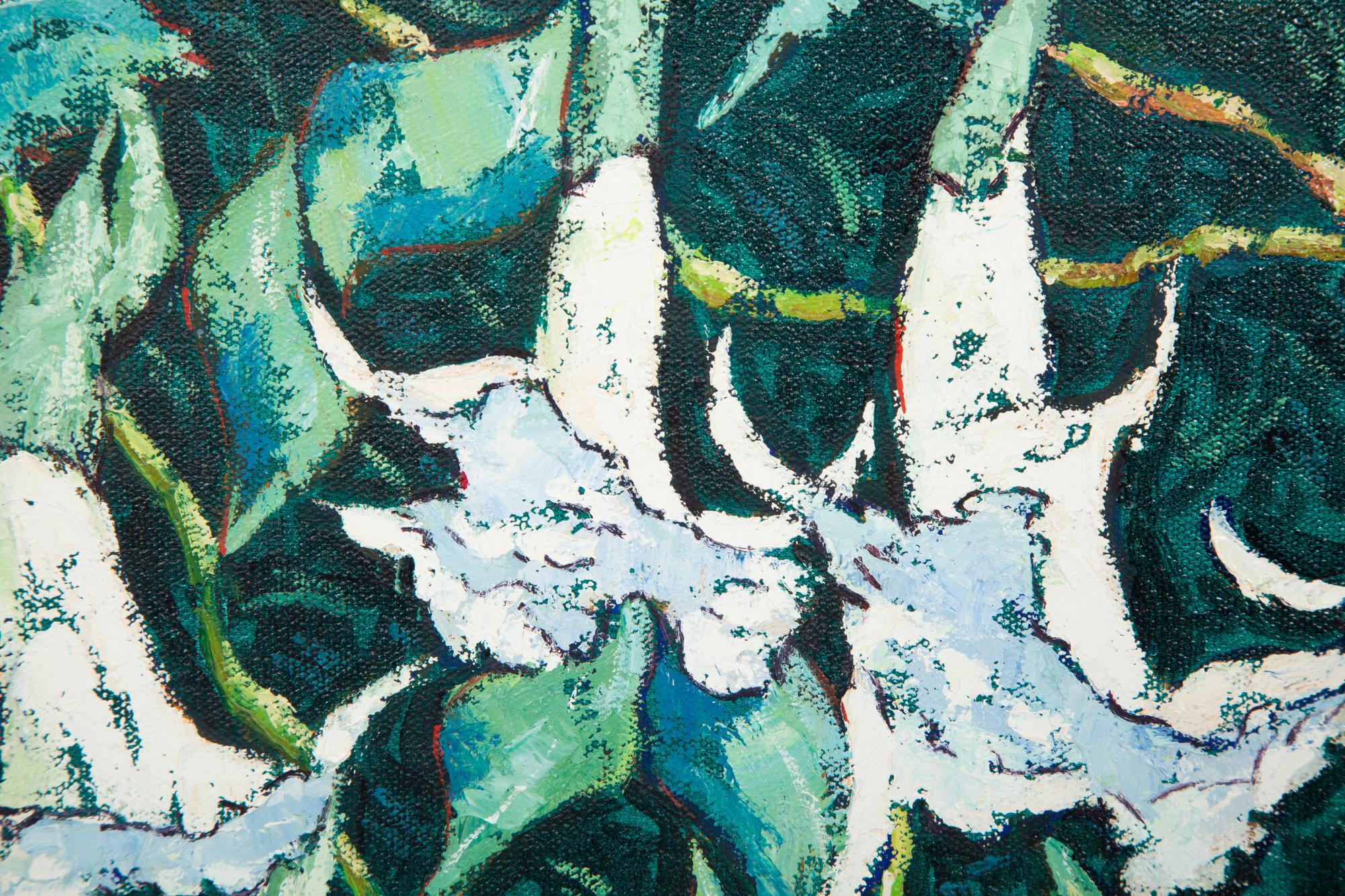 Pêches sur plat vert, Grapes, Foxgloves, and Datura (four works)
