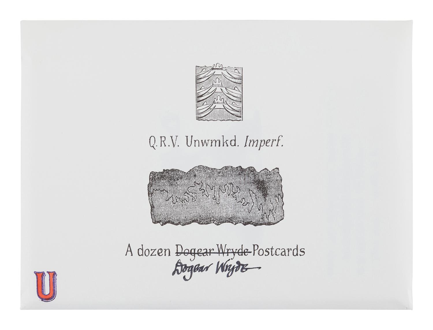 GOREY, Edward (1925-2000). Dogear Wryde Postcards. Q. R. V. Hikuptah . -- Q . R. V. Unwmkd. Imperf. N.p.: n.p., 1996.