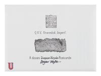 GOREY, Edward (1925-2000). Dogear Wryde Postcards. Q. R. V. Hikuptah . -- Q . R. V. Unwmkd. Imperf. N.p.: n.p., 1996.