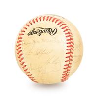 A Group of Five Baseballs, Three Signed
