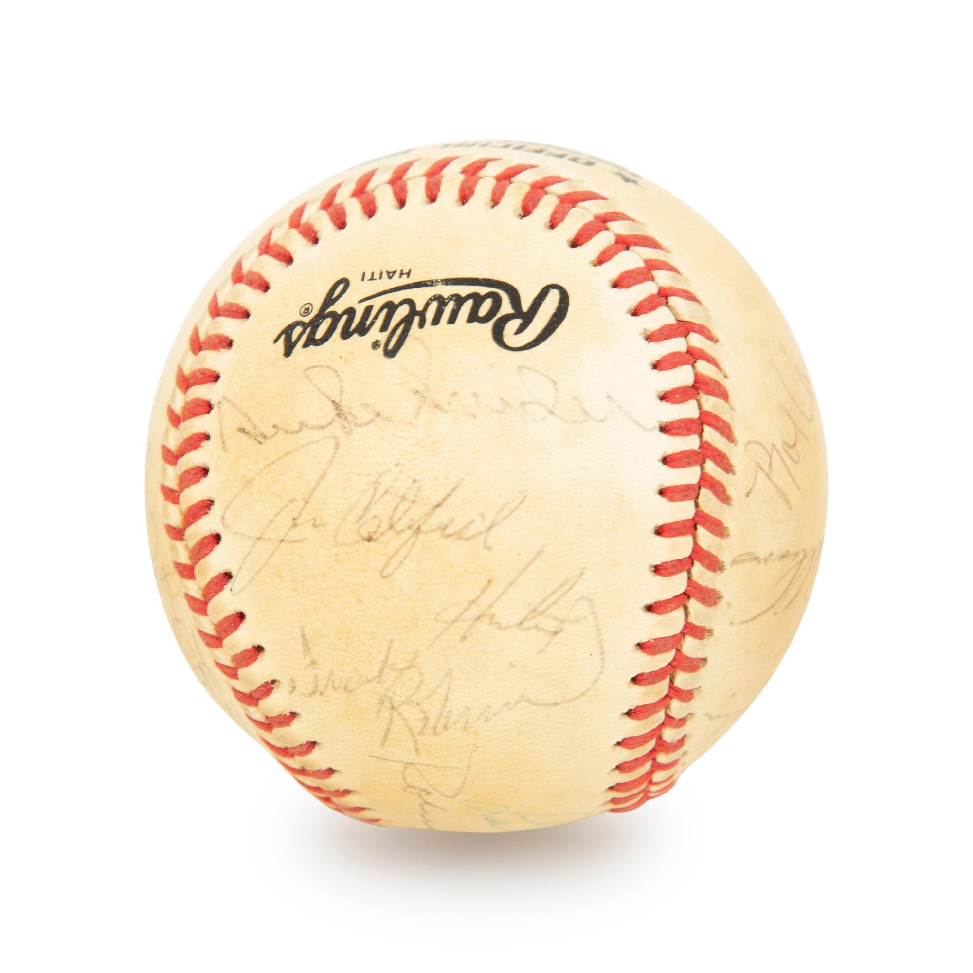 A Group of Five Baseballs, Three Signed