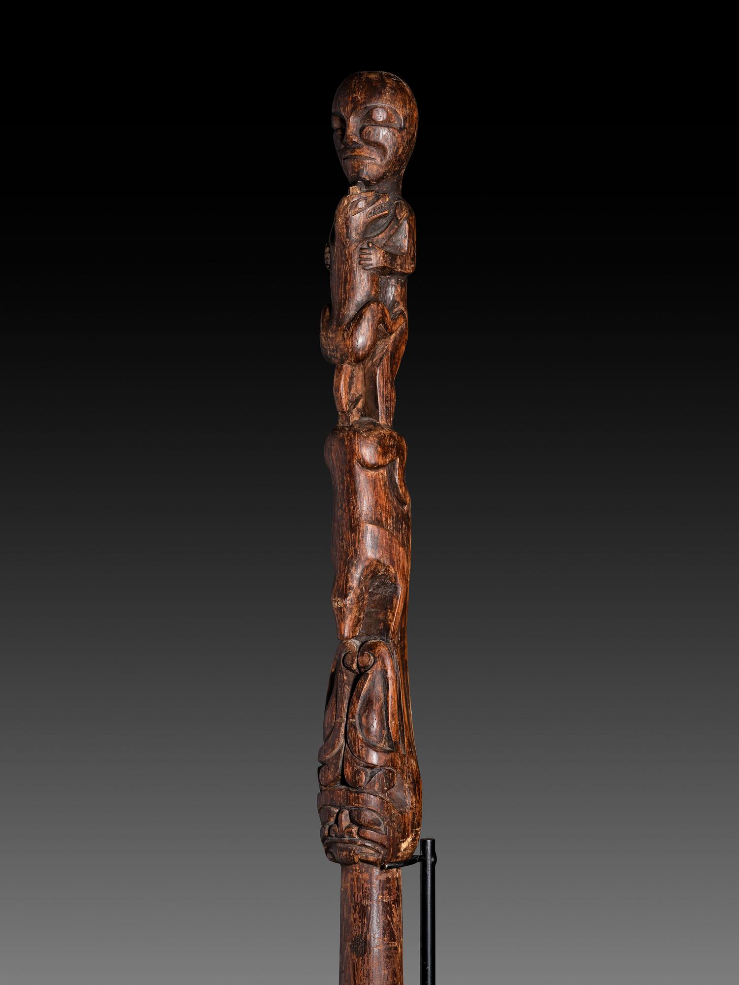 Northwest Coast Carved Speaker Staff