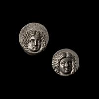 [ANCIENTS] CARIAN ISLANDS. Rhodian Mercenaries (4th Century-2nd Century BC). Ar Drachm (2.6 g and 2.7 g); Two Coins