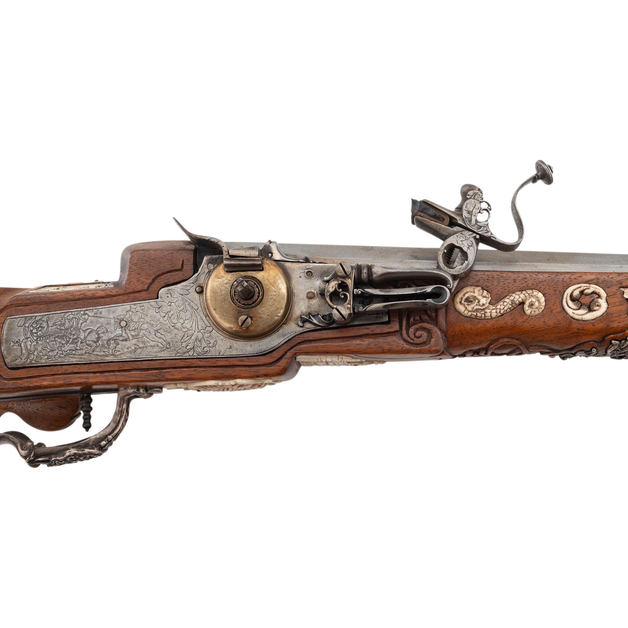 Contemporary Wheellock Rifle by John B. Derrick (American, b.1936)