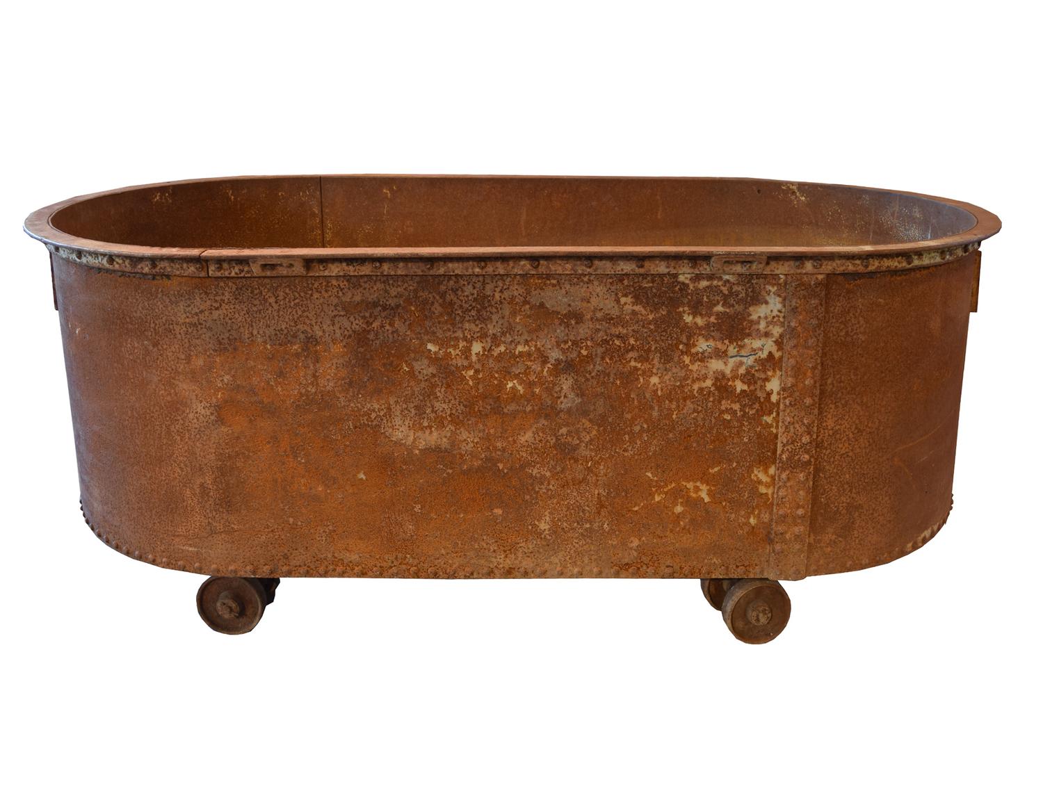 A Cast Iron Tub 89" W x 45.5" D x 34.5" H — United States, 19th/20th Century