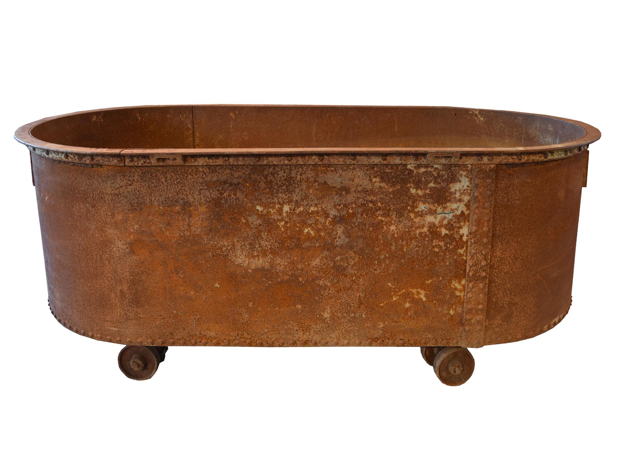 A Cast Iron Tub 89" W x 45.5" D x 34.5" H — United States, 19th/20th Century