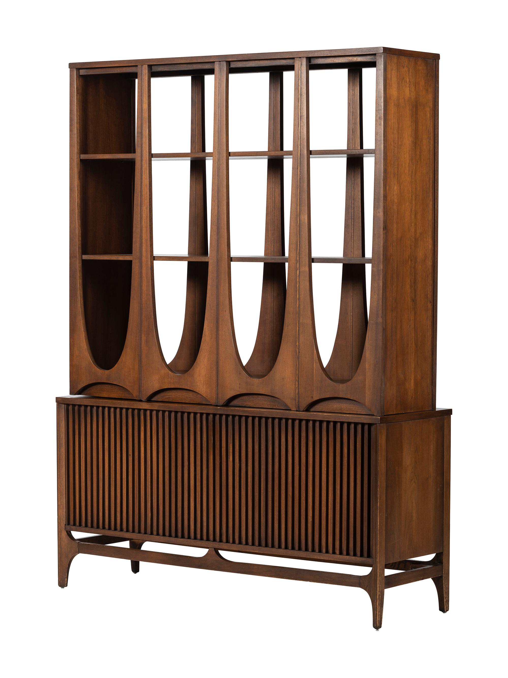 A Broyhill Brasilia Walnut Wall Unit/Room Divider
