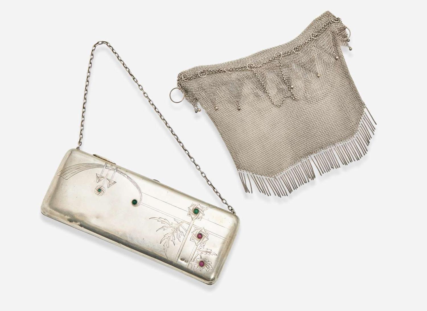 A Pair of Vintage Sterling Silver Purses