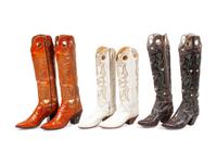 Three Pairs Women's Cowboy Boots