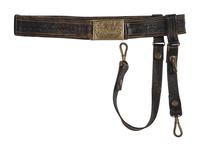 [CIVIL WAR]. Officer's sword belt equipped with Model 1851 belt plate.