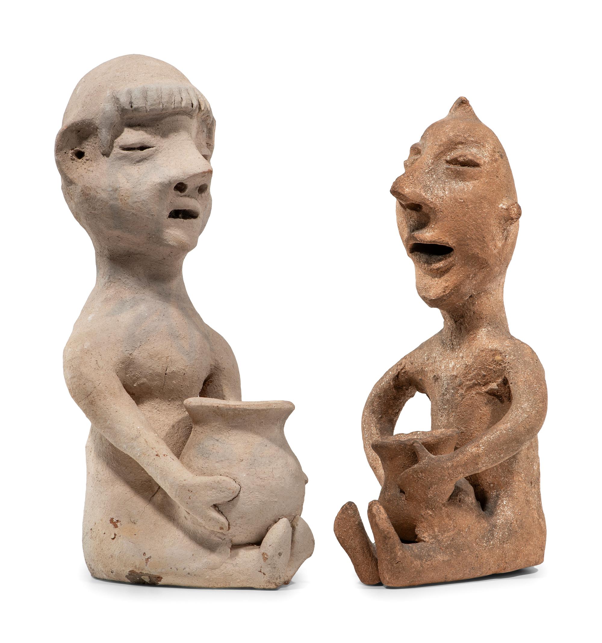 Tesuque Pottery Rain God Figures