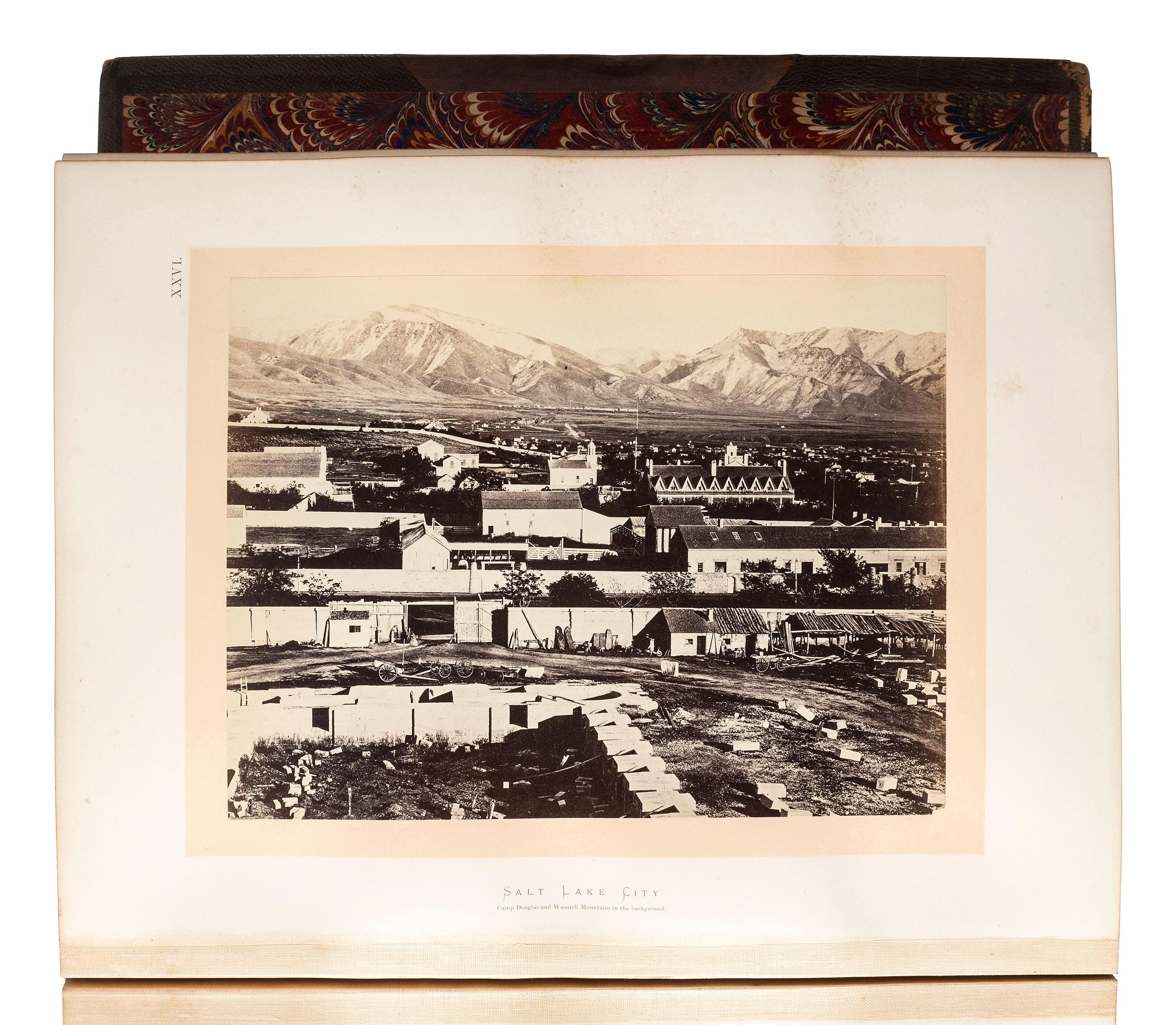[WESTERN AMERICANA]. HAYDEN, Ferdinand V. (1829-1887). Sun Pictures of Rocky Mountain Scenery . New York: Julius Bien, 1870.