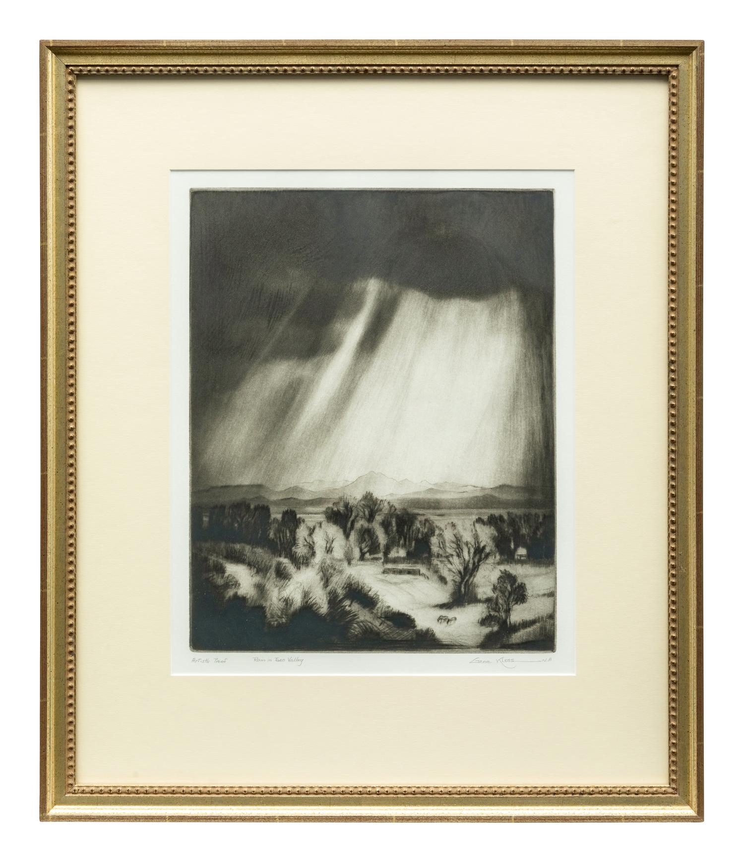 Rain in Taos Valley , Artist's Proof