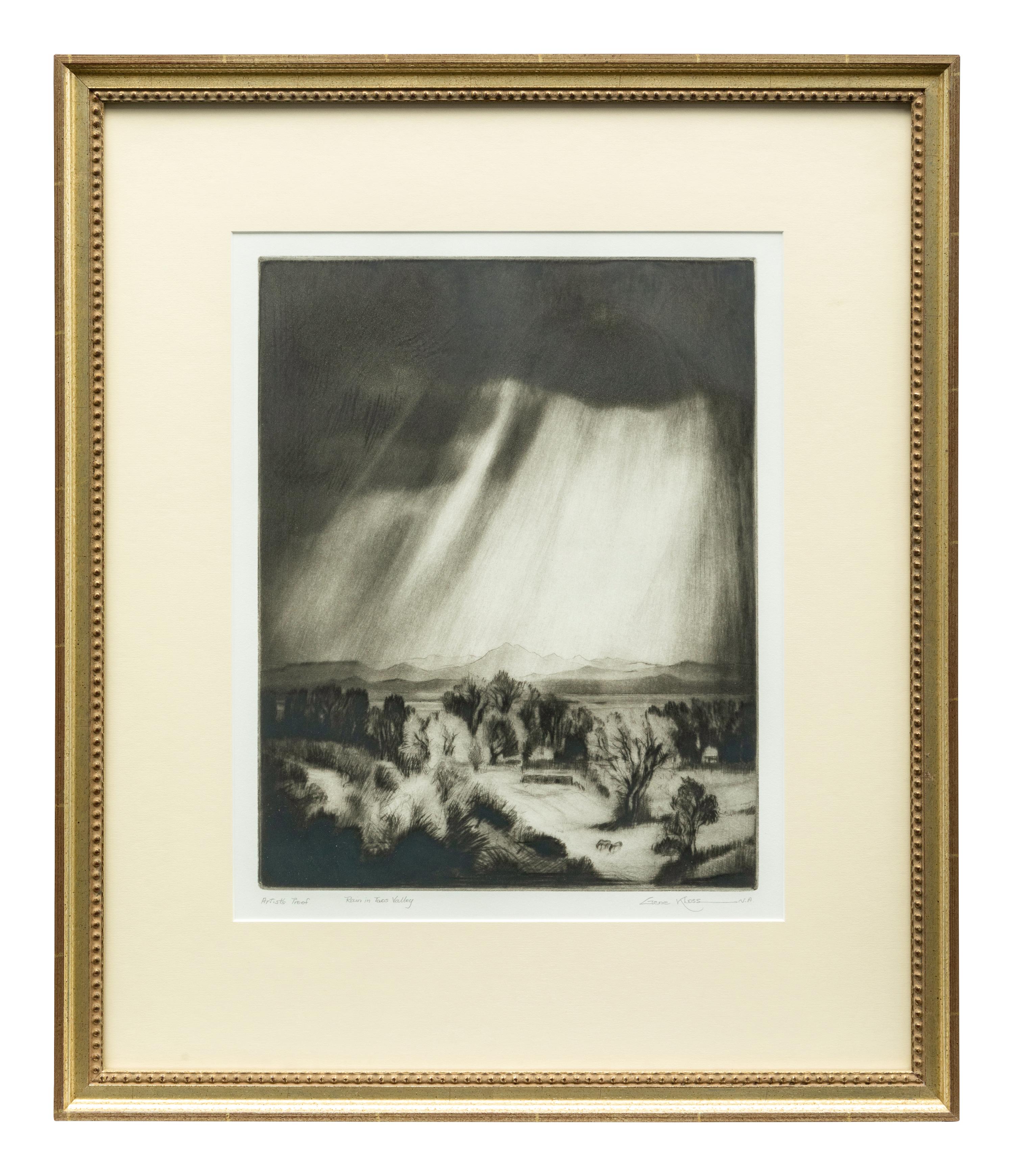 Rain in Taos Valley , Artist's Proof