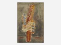T'ang Haywen (Chinese/French 1927-1991), Vase of Flowers, 1961 曾海文（旅法華裔1927-1991）花與花樽