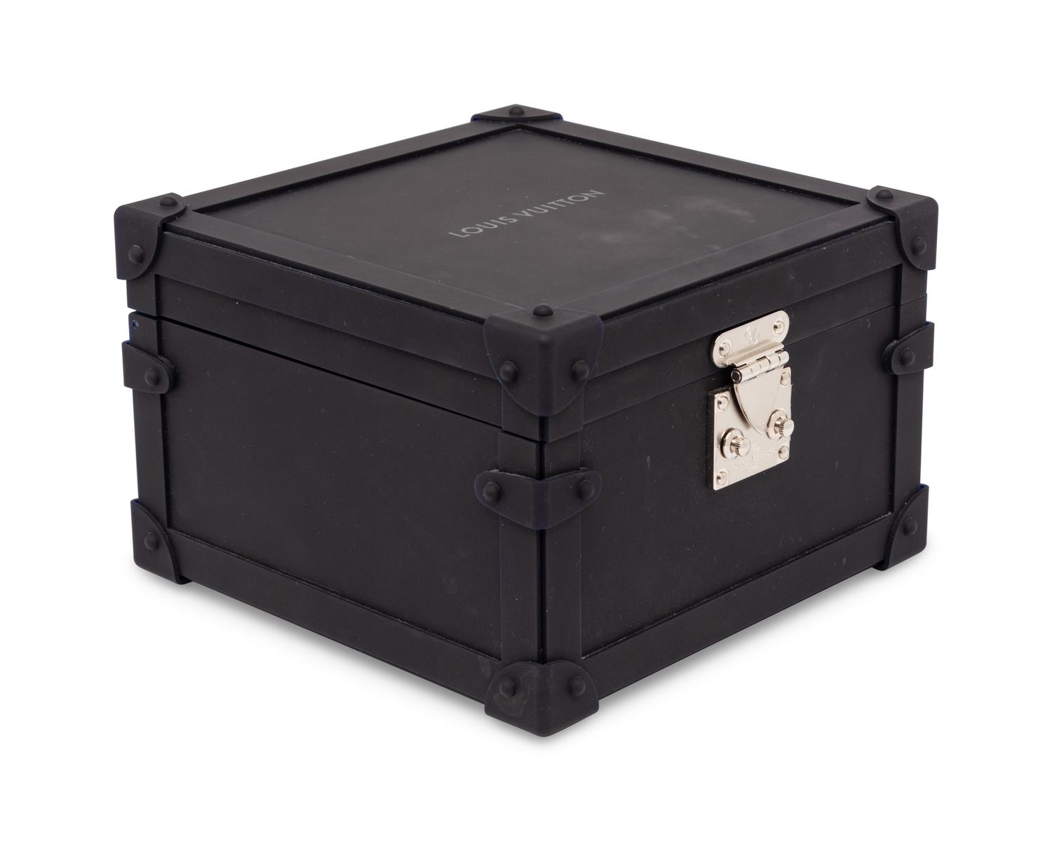 LOUIS VUITTON, BLACK JEWELRY BOX