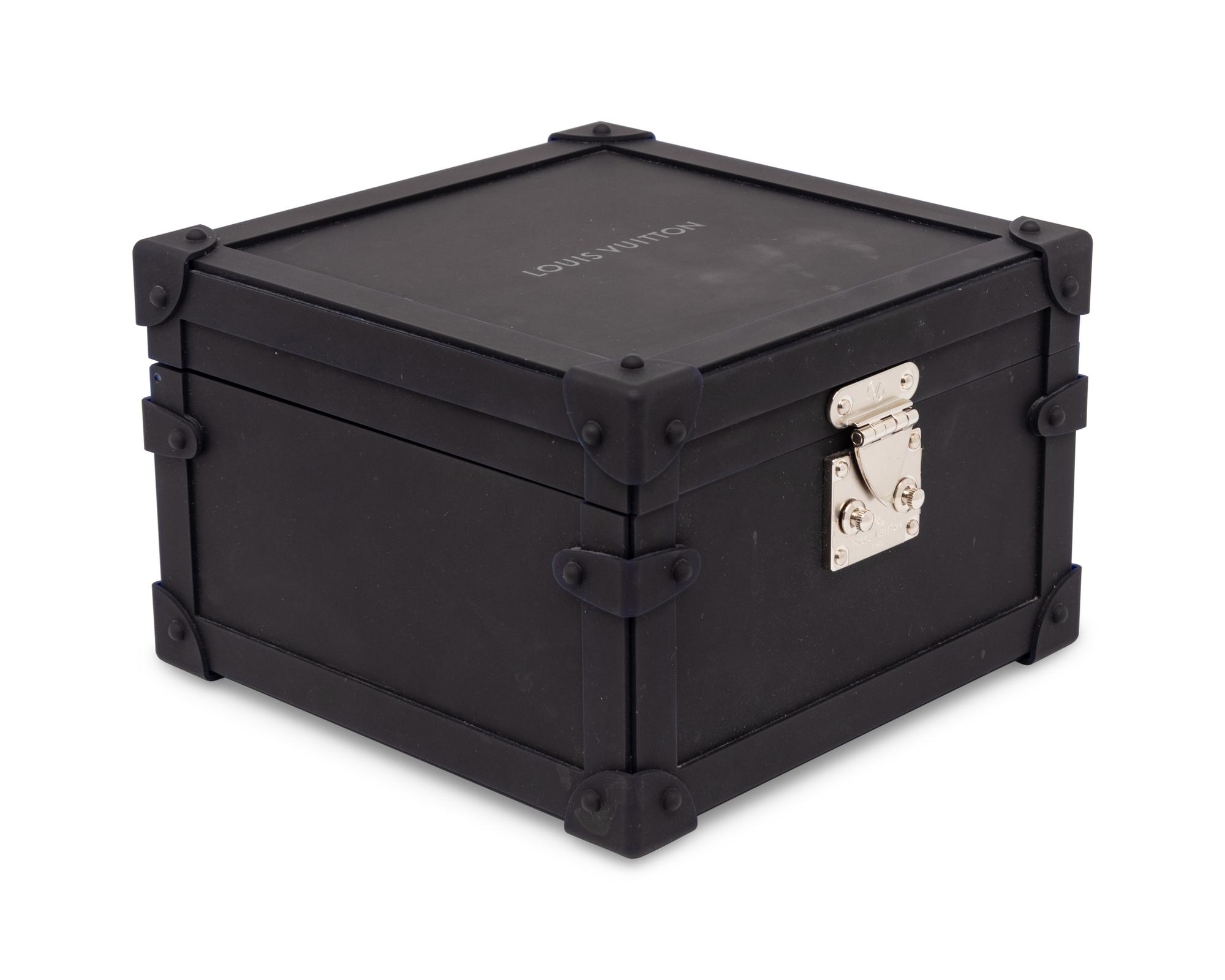 LOUIS VUITTON, BLACK JEWELRY BOX