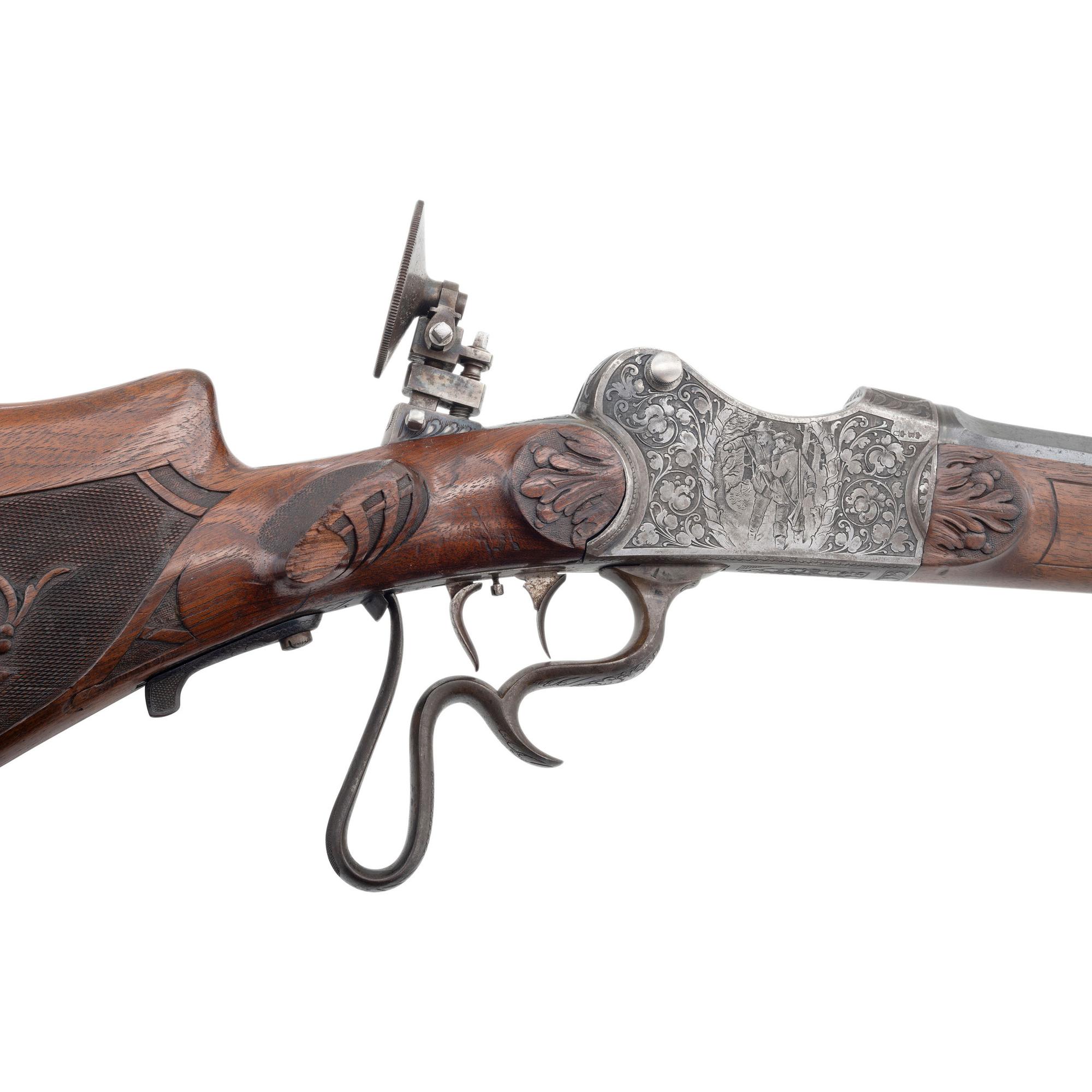 **Highly Embellished Schuetzen Rifle by Jos. Ofenstein of Aschaffenburg